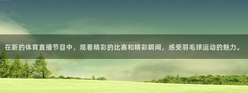 在新的体育直播节目中，观看精彩的比赛和精彩瞬间，感受羽毛球运动的魅力。